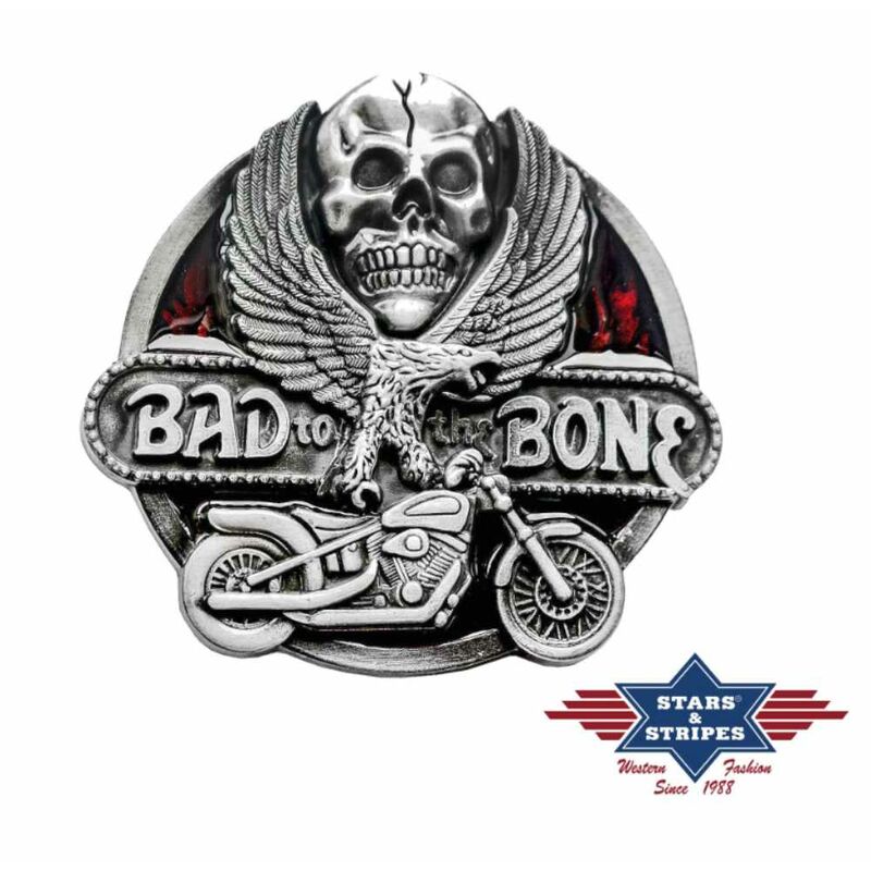 Gürtelschnalle, Buckle Bad to the Bone"" von Stars & Stripes