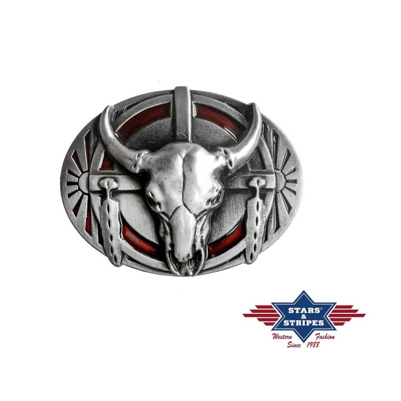 Gürtelschnalle, Buckle Motiv Stierkopf von Stars & Stripes