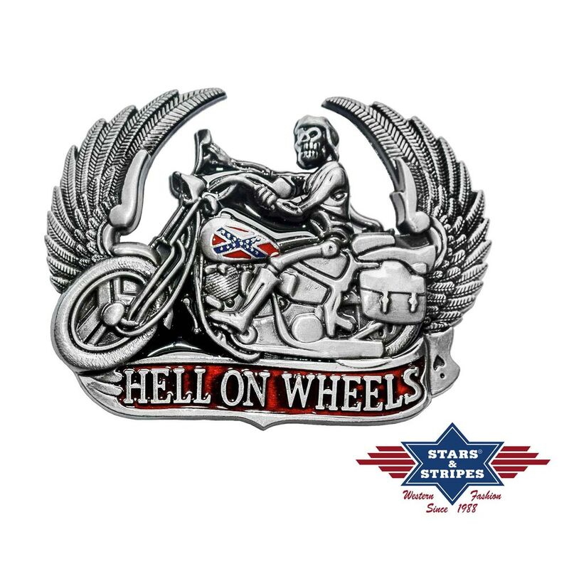 Gürtelschnalle, Buckle für Biker Hell on Weels"" von Stars & Stripes