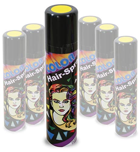 Hair-Color-Spray bunte Farben Haar-Spray Haarschmuck farbiger Spray Regenbogen-Farben (gelb)