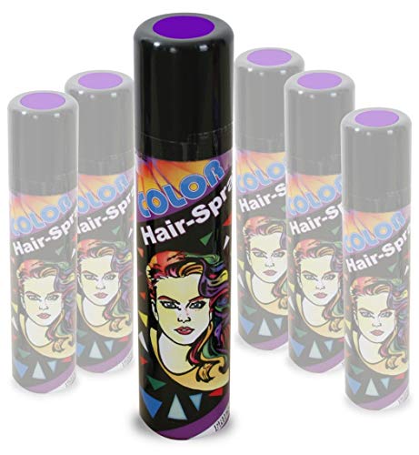 Hair-Color-Spray bunte Farben Haar-Spray Haarschmuck farbiger Spray Regenbogen-Farben (lila)