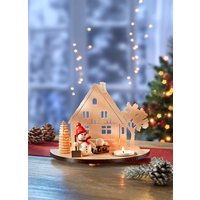 Handgefertigter Teelichthalter aus Holz, Natur Handgefertigter Teelichthalter aus Holz, Natur