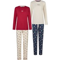 Happy Shorts Damen Pyjama ChristmasSchlafanzug, Pyjama Set, Nachtwäsche