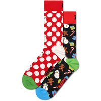 Happy Socks 2er Pack Socken in Geschenkbox mit Schnemmann-Motiv von Happy Socks