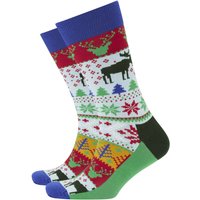 Happy Socks Mittelhohe Socken mit Rentier- und Schneeflocken-Motiven von Happy Socks