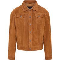 Hellbraune Herren-Ziegen-Wildlederjacke – Nurmes Hellbraune Herren-Ziegen-Wildlederjacke – Nurmes