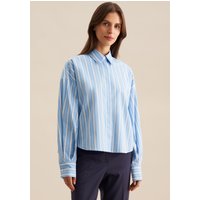 Hemdbluse Damen Mittelblau