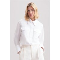 Hemdbluse Damen Weiß