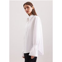 Hemdbluse Damen Weiß