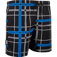 Herren Badehose Kariert Blau