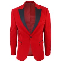 Herren-Blazer aus rotem Samt-Dinner-Smoking-Anzug