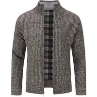 Herren Grobstrick Strickjacke Zip Cardigan Stehkragen Winter Pollover Strick Braun Herren Grobstrick Strickjacke Zip Cardigan Stehkragen Winter Pollover Strick Braun