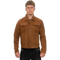 Herren Jeansjacke aus Ziegenveloursleder-Adelaide