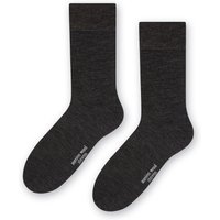 Herren Merinowolle Socken | Steven | Warm gestrickt gerippte Kleid Socken - Charcoal