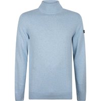 Herren-Pullover der Marke Presly & Sun. Der Pullover von Presly & Sun ist aus Bio-Baumwolle hergestellt und hat eine normale Passform. Die weiche Baumwolle sorgt für hohen Tragekomfort.  Marke: Presly & SunModellname: Keith Turtle Neck Pullover Kategorie: HerrenpulloverMaterialien: BaumwolleFarbe: blau