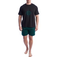 Herren-Pyjama mit kurzen Ärmeln aus 100 % Baumwolle KL30000