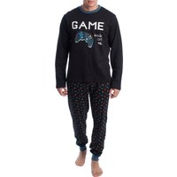 Langärmeliger Schlafanzug aus Baumwolle für Männer KLP4