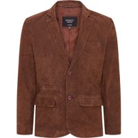 Herren Schmaler italienischer Blazer aus Ziegenwildleder in Braun - Somero