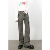 Herren Straight Leg Jeans mit Cargo-Taschen Herren Straight Leg Jeans mit Cargo-Taschen