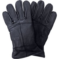 Herren Thinsulate Lederhandschuhe | THMO | Winter Outdoor Windproof Fleece Lining Lederhandschuhe in Schwarz - Schwarz