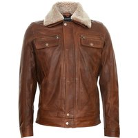 Herren Trucker Shirt Lederjacke-Galway Herren Trucker Shirt Lederjacke-Galway