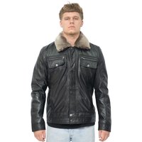 Herren Trucker Shirt Lederjacke-Galway Herren Trucker Shirt Lederjacke-Galway