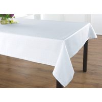 Hochwertige Damast-Tischdecken vom Curt Bauer, Weiss, Grösse 140 (Tischdecke, 130/225 cm)