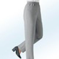 Hose in Schlupfform in 10 Farben Hellgrau Mel. Grösse 48 hellgrau mel Gr. 48 Damen