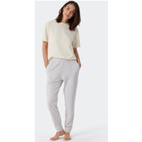 Hose lang Bündchen grau-meliert - Mix+Relax 34 von Schiesser