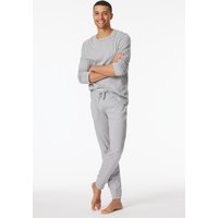 Hose lang Bündchen grau meliert - Mix+Relax 56 von Schiesser