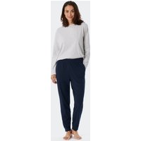 Hose lang dunkelblau - Mix+Relax 34 von Schiesser