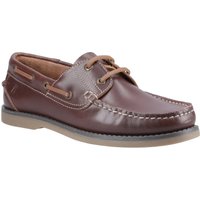 Hush Puppies Wilson Leder Herren Braune Bootsschuhe