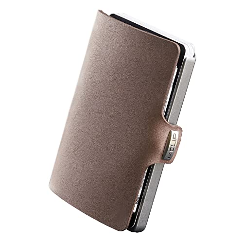 I-CLIP Original Slim Wallet Leder Geldbörse - Premium Portemonnaie - Kartenetui - Kreditkartenetui mit Geldklammer - Glattleder Oak von I-CLIP