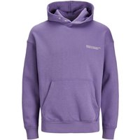 Jack & Jones Hoodie mit Print auf Vorder- und Rückseite und Druckknopfverschluss von jack & jones