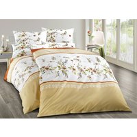 Jersey  Bettwäsche-Garnitur aus 100% Baumwolle, Terra, Grösse 411 ( 4-teiliges Sparset: 2x 40/80 cm + 2x 135/200 cm)