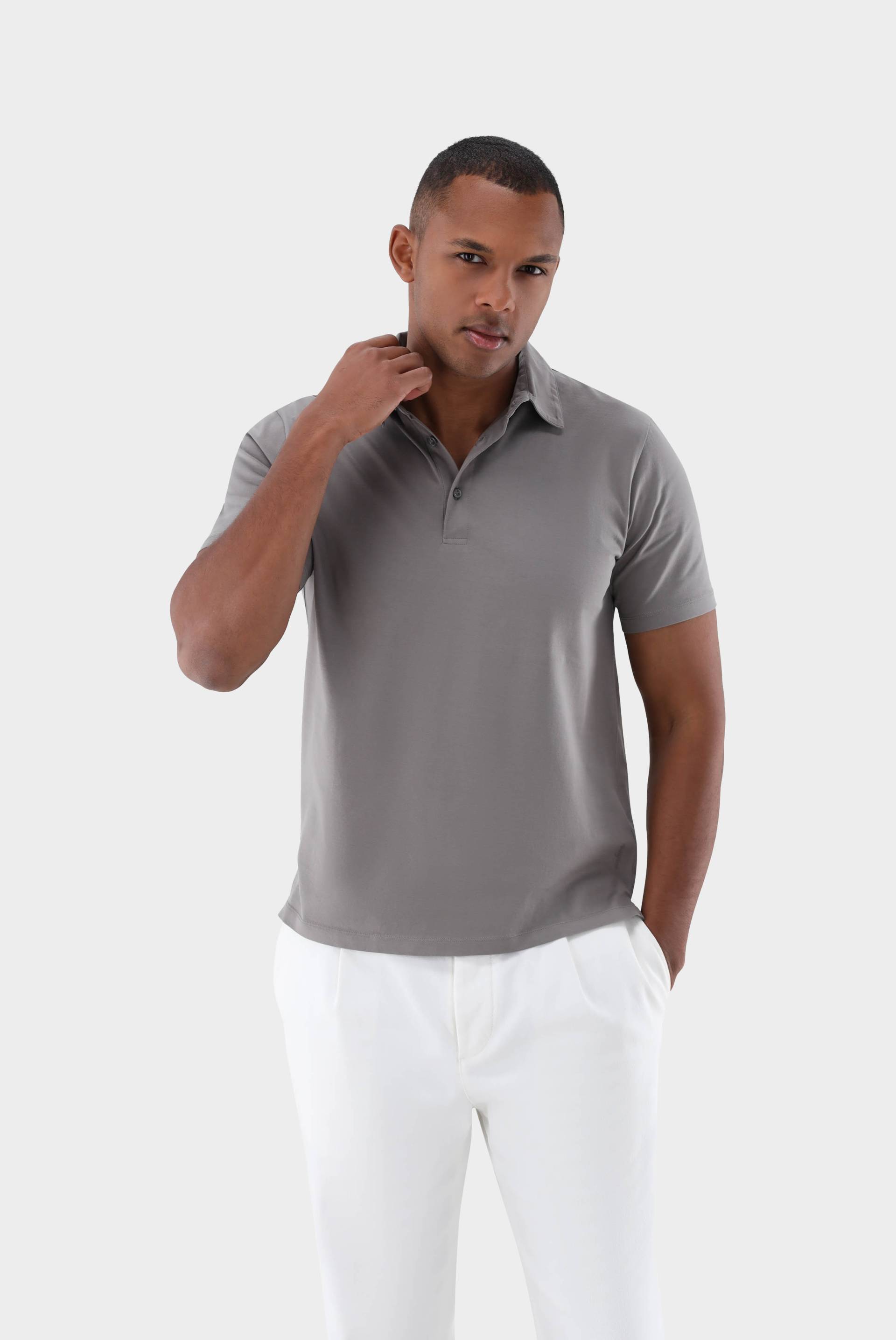 Jersey Poloshirt mit matter Optik von van Laack