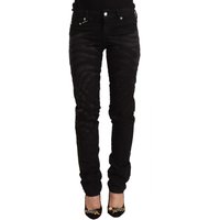 Just Cavalli Damen Schwarze Mittelhohe Verzierte Skinny Jeans