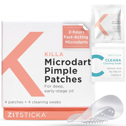 KILLA™ Kit von ZitSticka, durchscheinendes Pickel-Patch für tiefe, frühzeitige Zits, 4 Stück