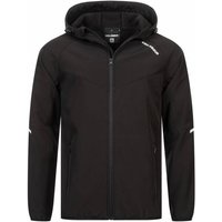 KIRKJUBØUR® "Njordr" Herren SOFTSHELLjacke 10.000 mm Wassersäule schwarz/hellgrau