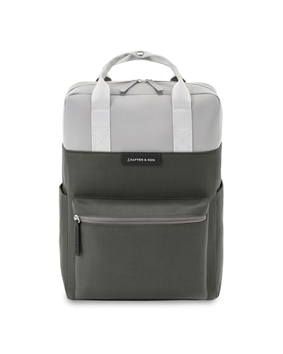 Kapten & Son Rucksack Bergen Grey Black 11 L | Rucksack Damen & Herren Grau Schwarz | Tagesrucksack mit 13" Laptopfach | vegan & wasserabweisend von Kapten & Son