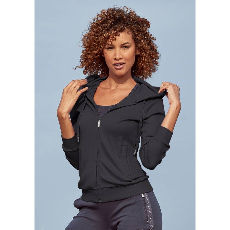 LASCANA ACTIVE Trainingsjacke Damen schwarz Gr.M (40/42) von LASCANA ACTIVE