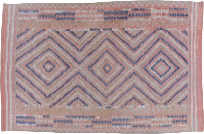 Kelim Orientteppich 190x290 Weiss () Handgewebt