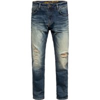 King Kerosin Herren 5-Pocket Jeans Robin Vintage Wash Denim