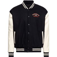 King Kerosin Herren Baseball Leder Jacke Goodfellas Beer schwarz