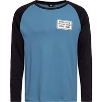 King Kerosin Herren Langarmshirt Ring-a-ding ding blau