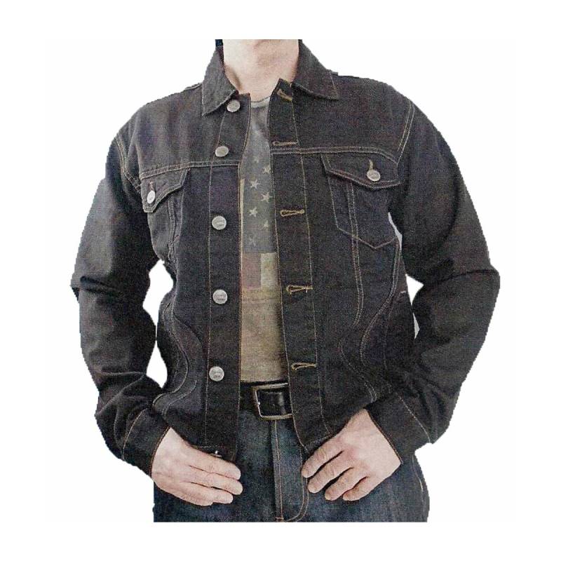 Klassische Jeansjacke mit Metallknöpfen und vielseitigen Taschen von Running Bear