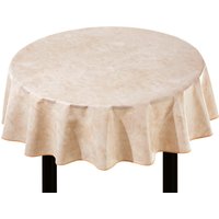 Klassisch marmorierte Wachstuch-Tischdecke, Creme, Grösse 140