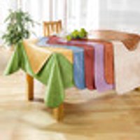 Klassisch marmorierte Wachstuch-Tischdecke Grösse 180 (2er-Set Tischdecken 80/80 cm) Gelb