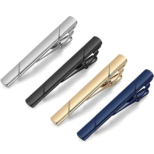 Klassische Krawattenklammern,4 Stück Anstecknadel Herren Anzug krawattennadel Krawattennadel Bar Clip Hochzeit Geschäft Krawattenzubehör für Business Hochzeit Bar und Alltag