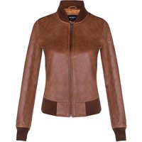 Klassische MA-1-Bomberjacke aus Leder für Damen – Newcastle Klassische MA-1-Bomberjacke aus Leder für Damen – Newcastle